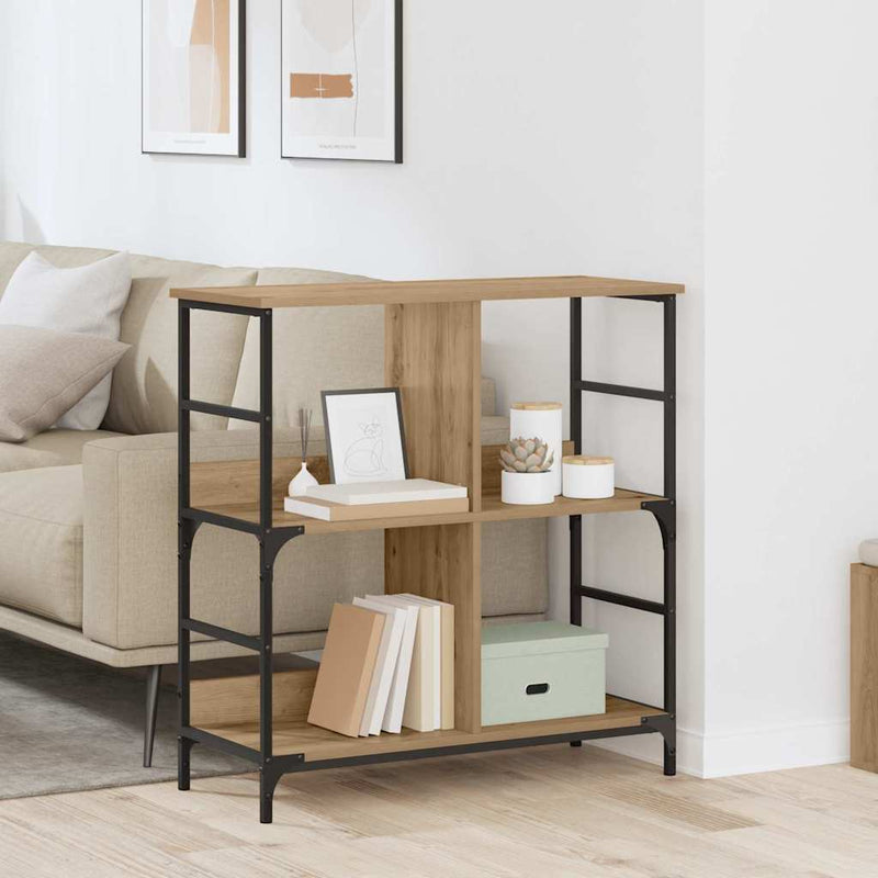 vidaXL Könyvespolc kézműves tölgy 78.5 x 33 x 82 cm Faanyag