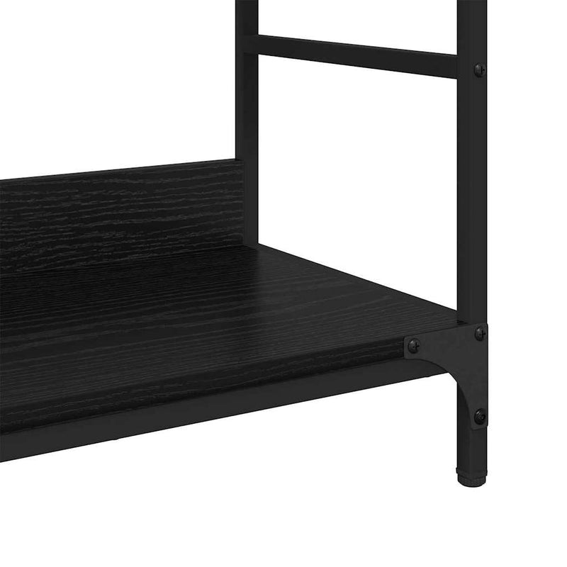 vidaXL Könyvespolc Musta tammi 78.5 x 33 x 82 cm Faanyag