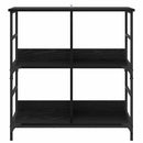 vidaXL Könyvespolc Musta tammi 78.5 x 33 x 82 cm Faanyag