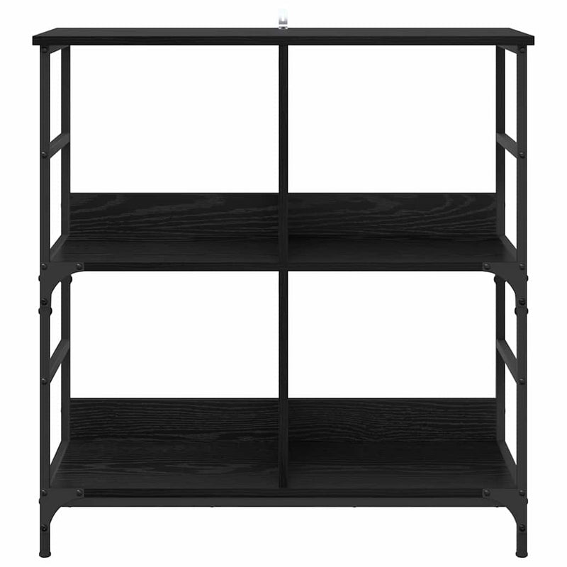 vidaXL Könyvespolc Musta tammi 78.5 x 33 x 82 cm Faanyag