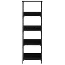 vidaXL Könyvespolc 4 szintes 50 x 33 x 153 cm Szerelt Fa Fekete tölgy