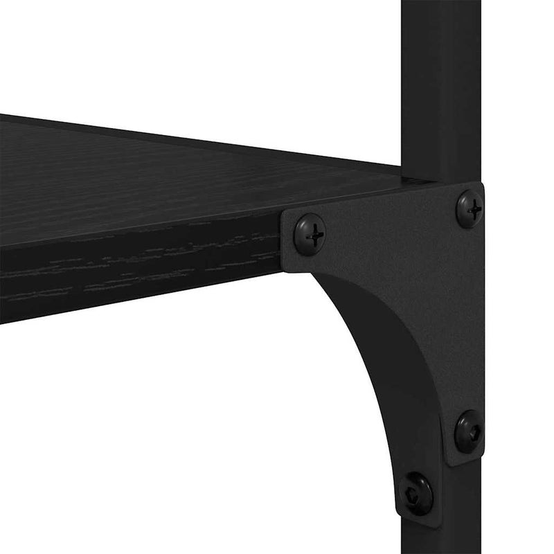 vidaXL Könyvespolc Fekete tölgy 50 x 33 x 188,5 cm Faanyag