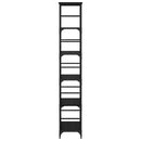 vidaXL Könyvespolc Fekete tölgy 50 x 33 x 188,5 cm Faanyag