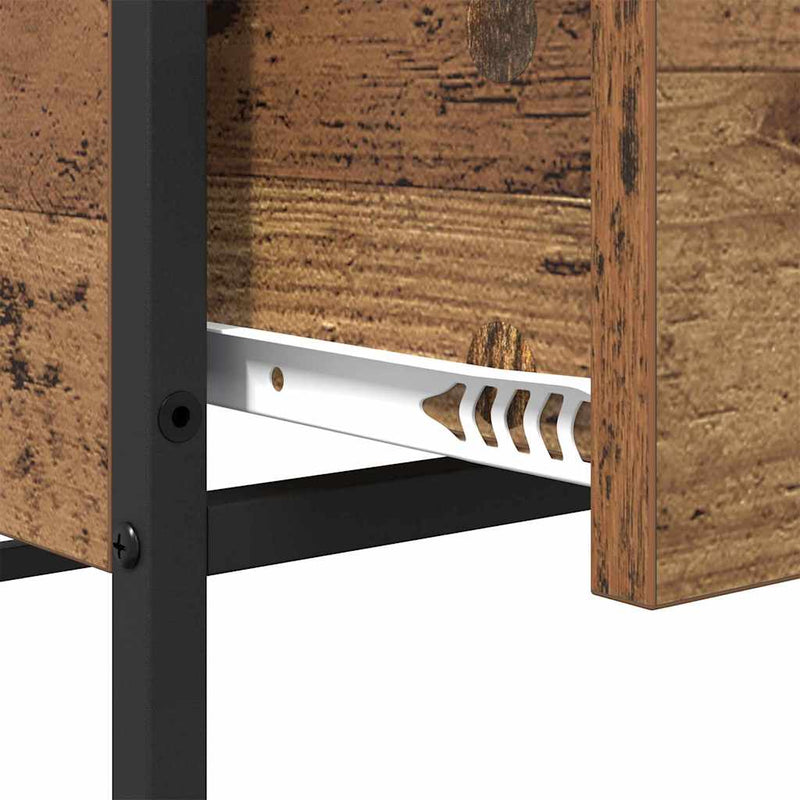 vidaXL Dohányzóasztal fiókkal Öreg fa 100 x 51 x 45 cm Faanyag