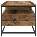 vidaXL Dohányzóasztal fiókkal Öreg fa 100 x 51 x 45 cm Faanyag