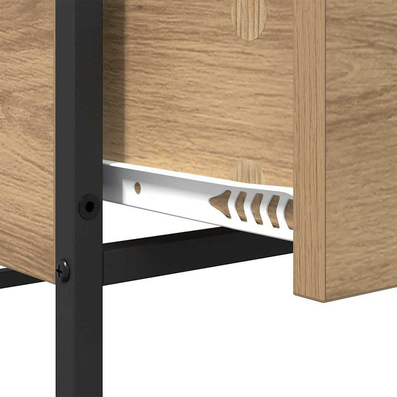 vidaXL Dohányzóasztal fiókkal Artisan tölgy 100 x 51 x 45 cm Faanyag