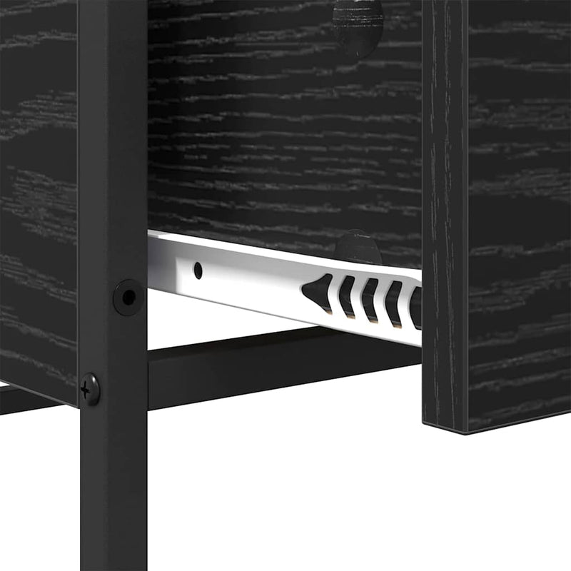 vidaXL Dohányzóasztal fiókkal Fekete tölgy 100 x 51 x 45 cm Faanyag