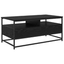 vidaXL Dohányzóasztal fiókkal Fekete tölgy 100 x 51 x 45 cm Faanyag