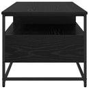 vidaXL Dohányzóasztal fiókkal Fekete tölgy 100 x 51 x 45 cm Faanyag
