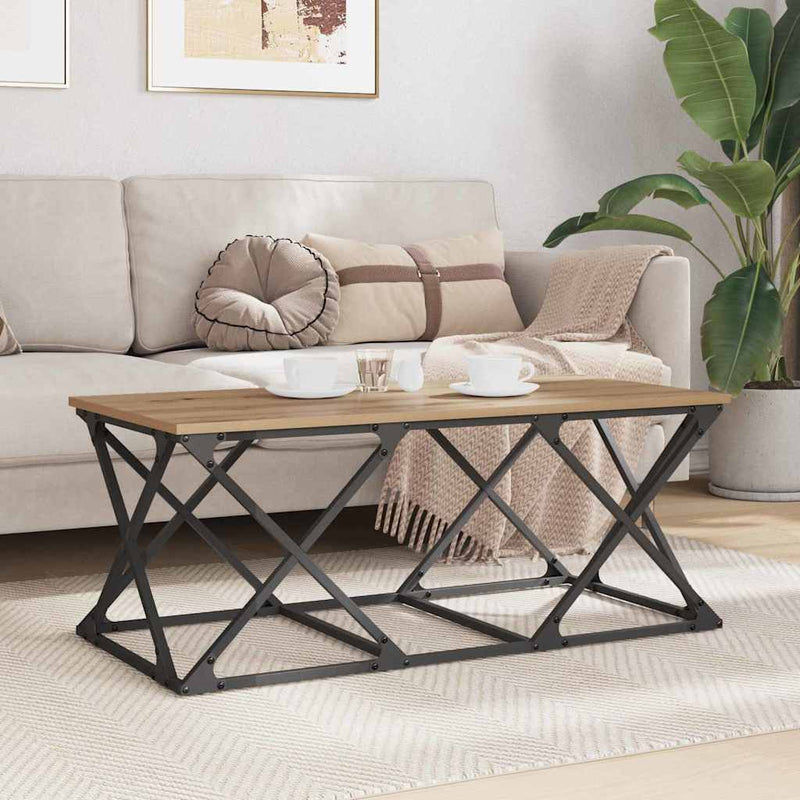 vidaXL Dohányzóasztal Artisan tölgy 100 x 49 x 40 cm Faanyag