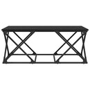 vidaXL Dohányzóasztal Fekete tölgy 100 x 49 x 40 cm Faanyag