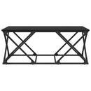 vidaXL Dohányzóasztal Fekete tölgy 100 x 49 x 40 cm Faanyag
