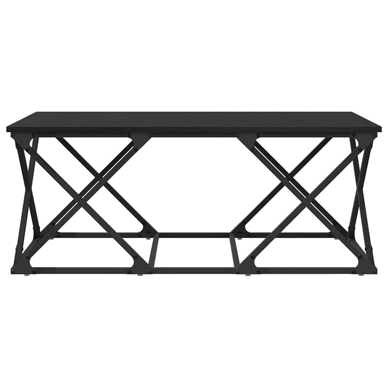 vidaXL Dohányzóasztal Fekete tölgy 100 x 49 x 40 cm Faanyag