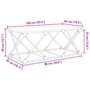 vidaXL Dohányzóasztal Fekete tölgy 100 x 49 x 40 cm Faanyag