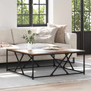 vidaXL Dohányzóasztal Öreg fa 100 x 100 x 40 cm Faanyag