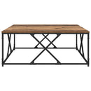 vidaXL Dohányzóasztal Öreg fa 100 x 100 x 40 cm Faanyag