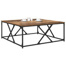 vidaXL Dohányzóasztal Öreg fa 100 x 100 x 40 cm Faanyag