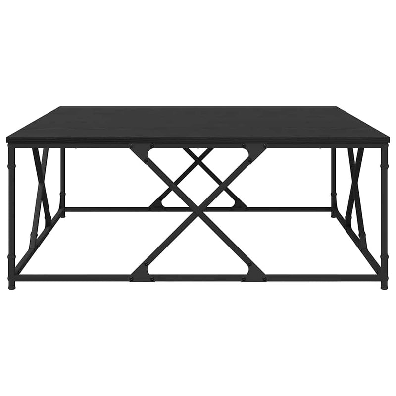 vidaXL Dohányzóasztal Fekete tölgy 100 x 100 x 40 cm Faanyag