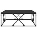 vidaXL Dohányzóasztal Fekete tölgy 100 x 100 x 40 cm Faanyag