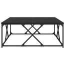 vidaXL Dohányzóasztal Fekete tölgy 100 x 100 x 40 cm Faanyag