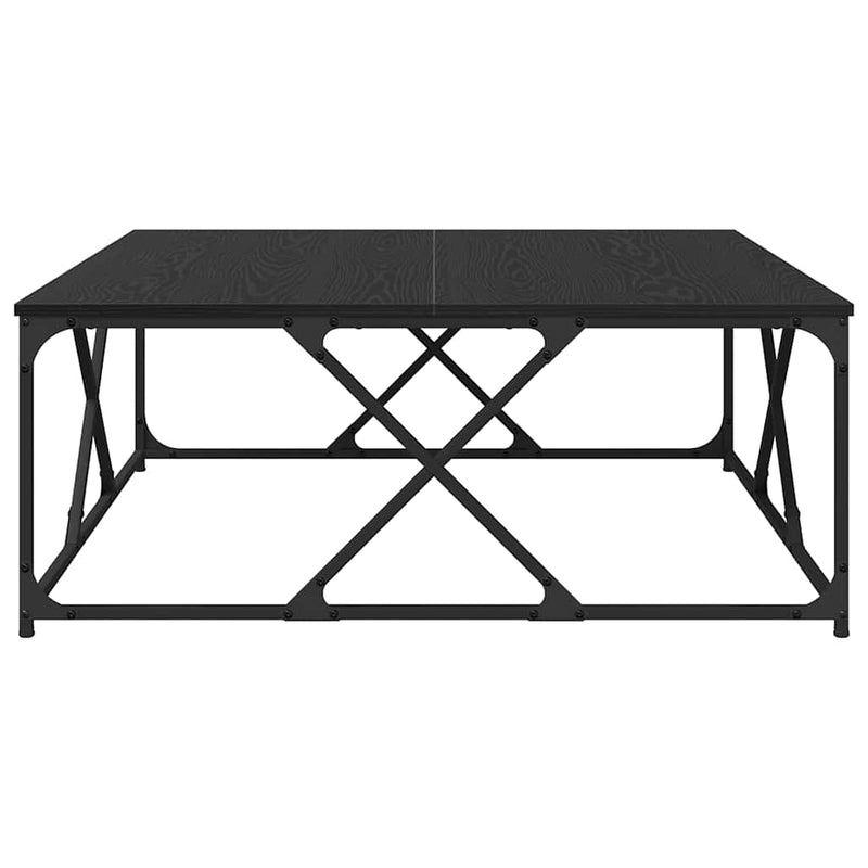 vidaXL Dohányzóasztal Fekete tölgy 100 x 100 x 40 cm Faanyag