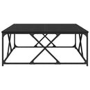 vidaXL Dohányzóasztal Fekete tölgy 100 x 100 x 40 cm Faanyag