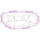 vidaXL Dohányzóasztal Fekete tölgy 100 x 100 x 40 cm Faanyag