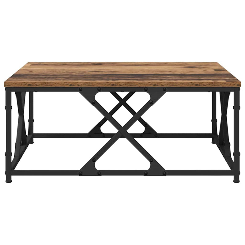 vidaXL Dohányzóasztal Öreg fa 70 x 70 x 30 cm Faanyag