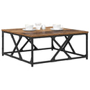 vidaXL Dohányzóasztal Öreg fa 70 x 70 x 30 cm Faanyag