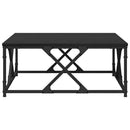 vidaXL Dohányzóasztal Fekete tölgy 70 x 70 x 30 cm Szerelt Fa