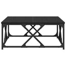 vidaXL Dohányzóasztal Fekete tölgy 70 x 70 x 30 cm Faanyag