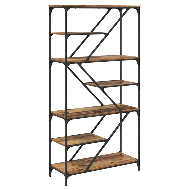 vidaXL Könyvespolc Öreg fa 91 x 36 x 176 cm Faanyag