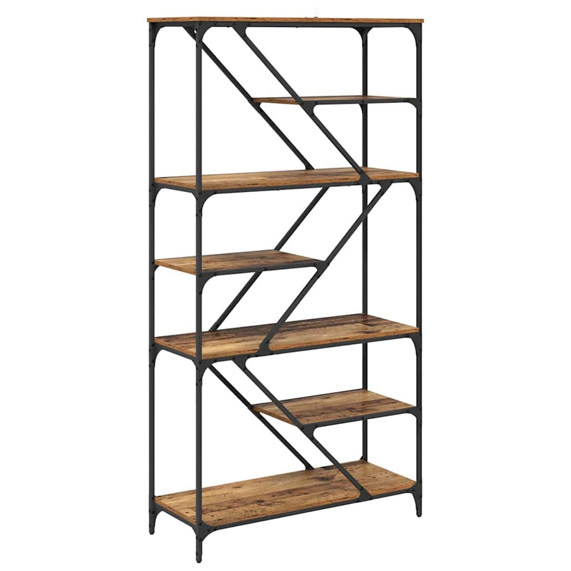 vidaXL Könyvespolc Öreg fa 91 x 36 x 176 cm Faanyag