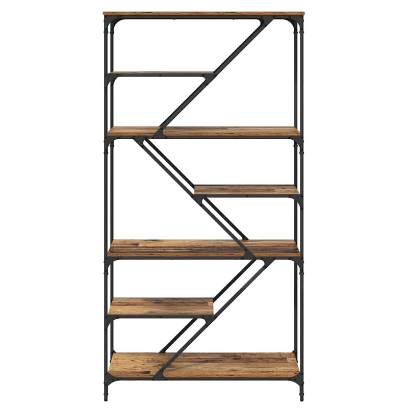 vidaXL Könyvespolc Öreg fa 91 x 36 x 176 cm Faanyag