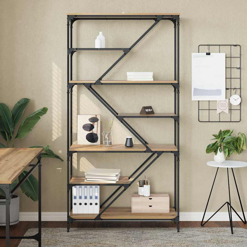 vidaXL Könyvespolc Artisan tölgy 91 x 36 x 176 cm Faanyag