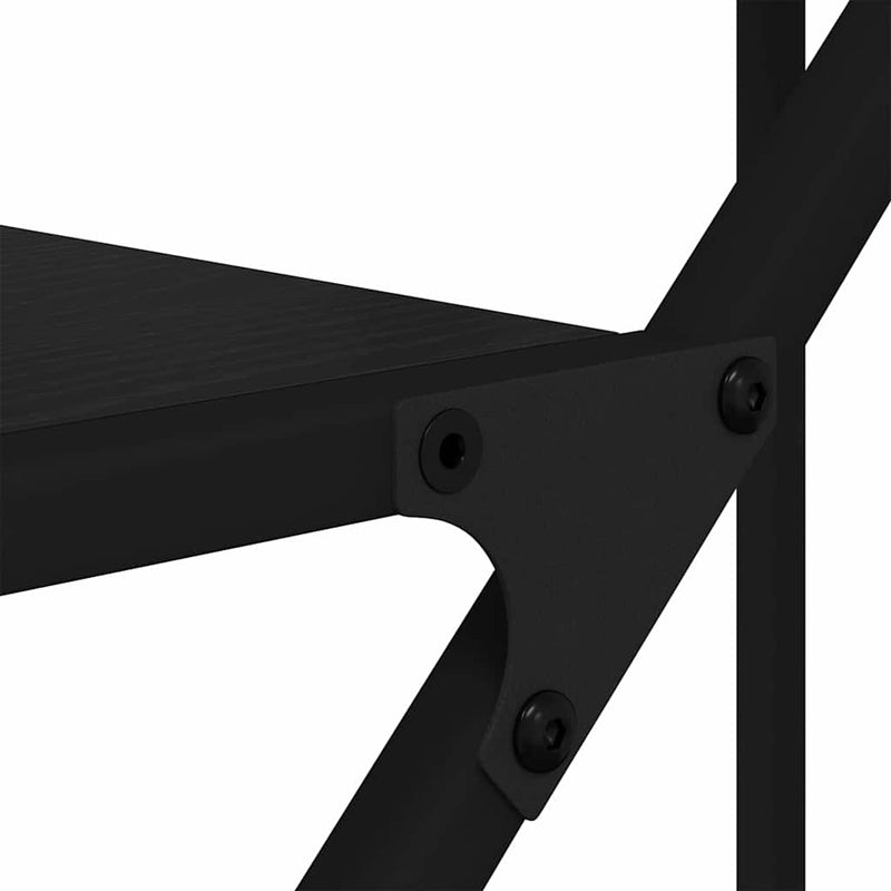 vidaXL Könyvespolc Fekete tölgy 91 x 36 x 176 cm Faanyag