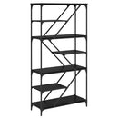 vidaXL Könyvespolc Fekete tölgy 91 x 36 x 176 cm Faanyag