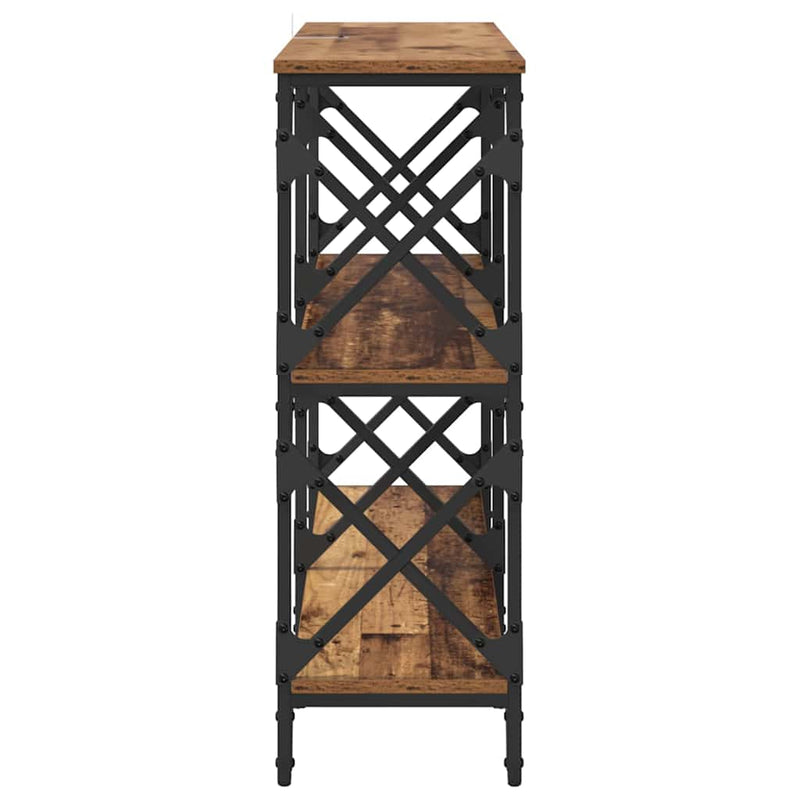 vidaXL Konzolasztal Öreg fa 100 x 28 x 80,5 cm Faanyag