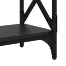vidaXL Konzolasztal Fekete tölgy 100 x 28 x 80,5 cm Faanyag