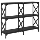 vidaXL Konzolasztal Fekete tölgy 100 x 28 x 80,5 cm Faanyag