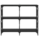 vidaXL Konzolasztal Fekete tölgy 100 x 28 x 80,5 cm Faanyag