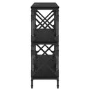 vidaXL Konzolasztal Fekete tölgy 100 x 28 x 80,5 cm Faanyag