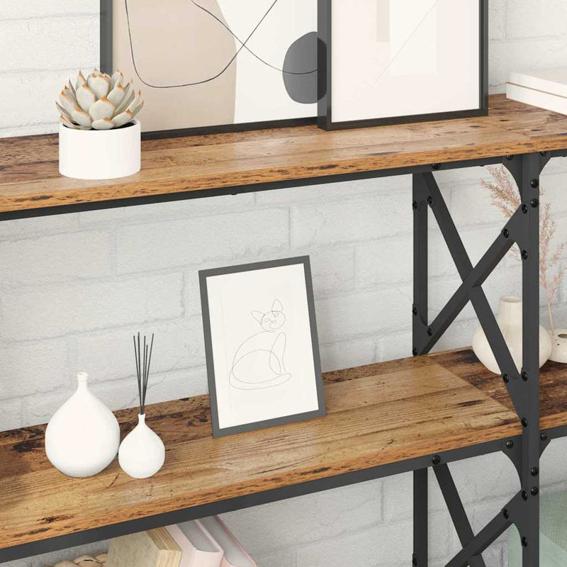 vidaXL Konzolasztal Öreg fa 156 x 28 x 80,5 cm Faanyag