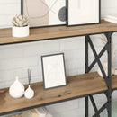 vidaXL Konzolasztal Artisan tölgy 156 x 28 x 80,5 cm Faanyag