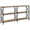 vidaXL Konzolasztal Artisan tölgy 156 x 28 x 80,5 cm Faanyag