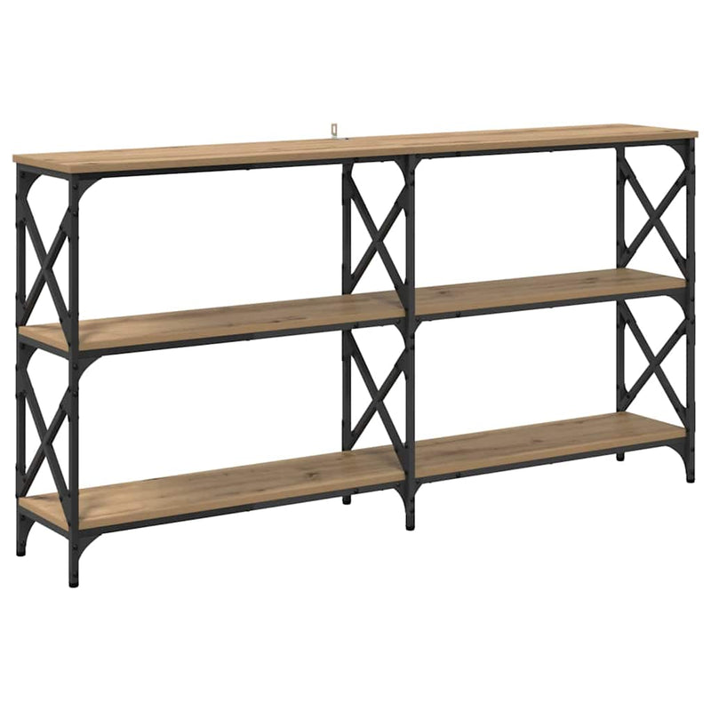 vidaXL Konzolasztal Artisan tölgy 156 x 28 x 80,5 cm Faanyag