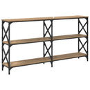 vidaXL Konzolasztal Artisan tölgy 156 x 28 x 80,5 cm Faanyag