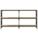 vidaXL Konzolasztal Artisan tölgy 156 x 28 x 80,5 cm Faanyag