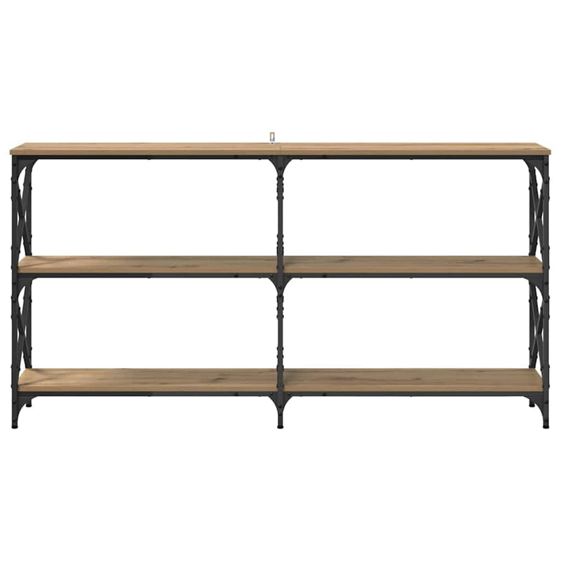 vidaXL Konzolasztal Artisan tölgy 156 x 28 x 80,5 cm Faanyag