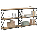 vidaXL Konzolasztal Artisan tölgy 156 x 28 x 80,5 cm Faanyag